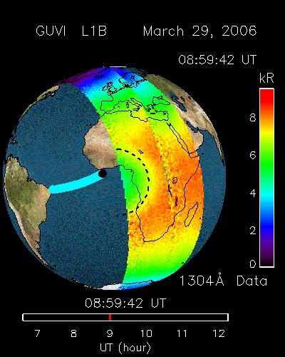 TIMED spacecraft's observations of the March 29, 2006, total solar eclipse