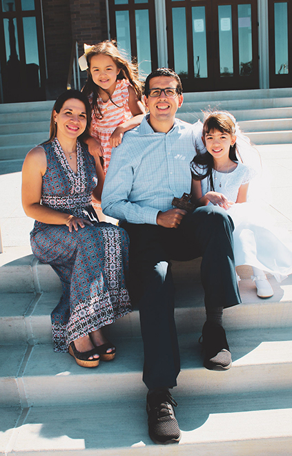 Pedro and Laura Rodriguez with their daughters