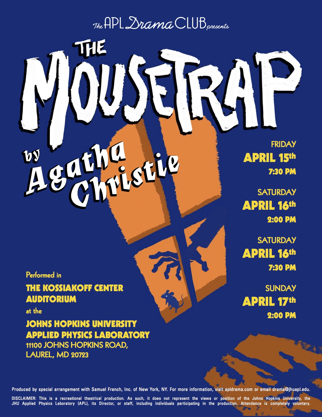 The poster for The Mousetrap