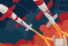 Illustration of rocket launch
