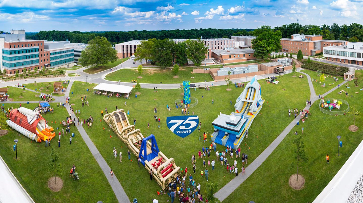Aerial view of APL's Central Green