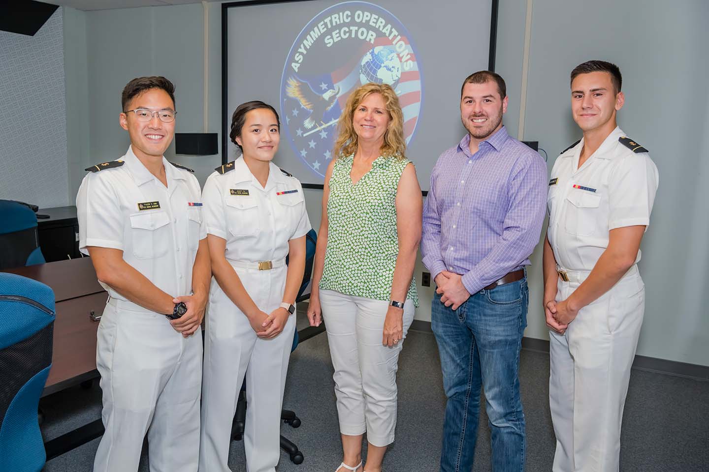 From left, Tyler Kim, Juliet Yu, Vanessa Hallihan, Benjamin Zintak and Luke Lightner