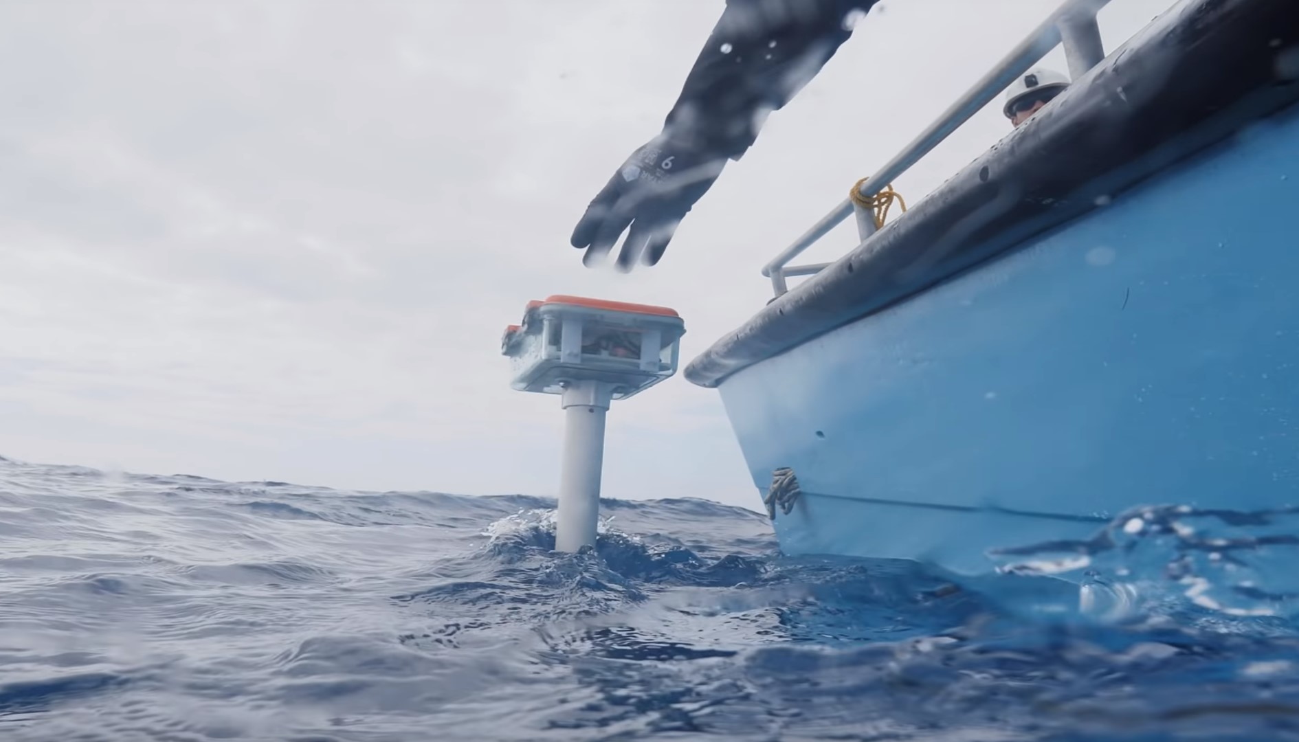 Pavalko’s buoy is tested at sea.