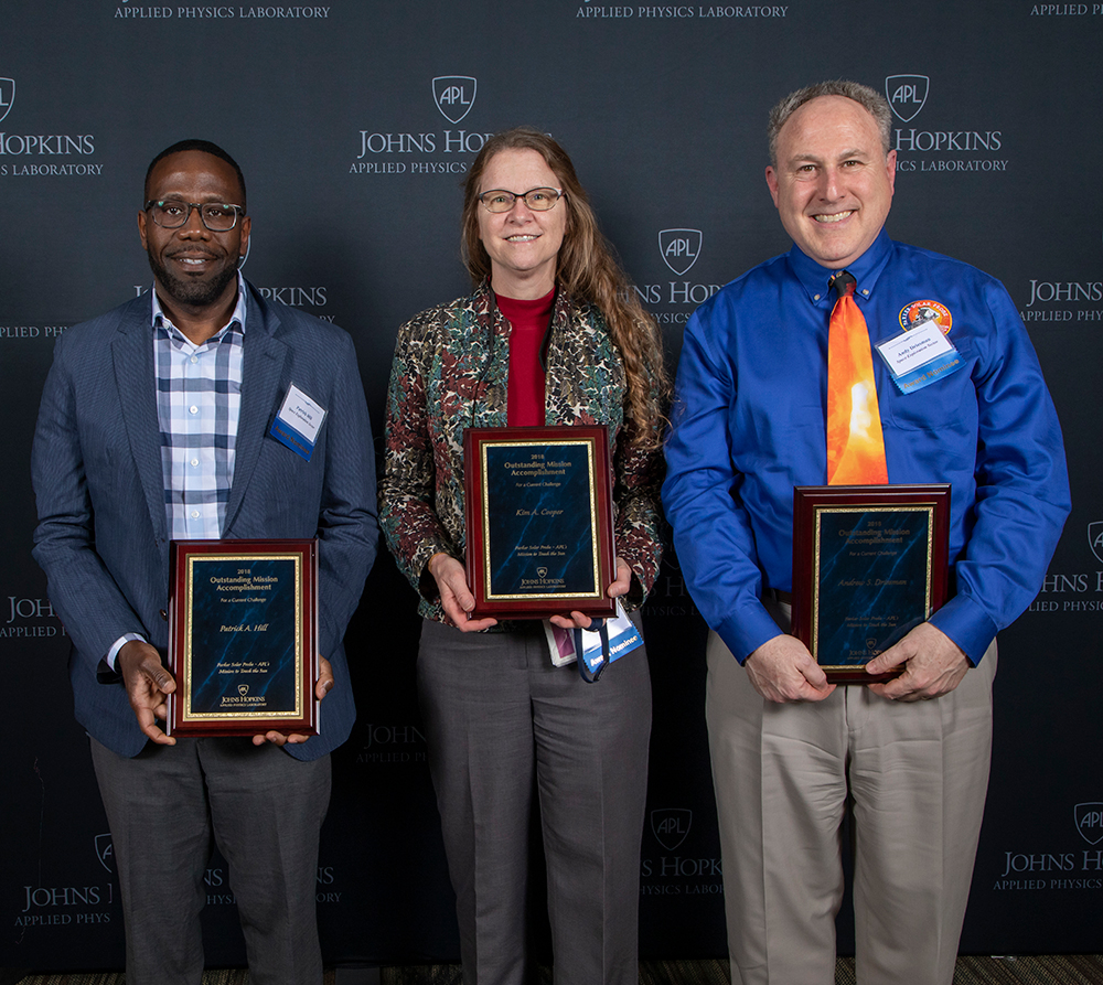 From left, APL’s Patrick Hill, Kim Cooper and Andy Driesman