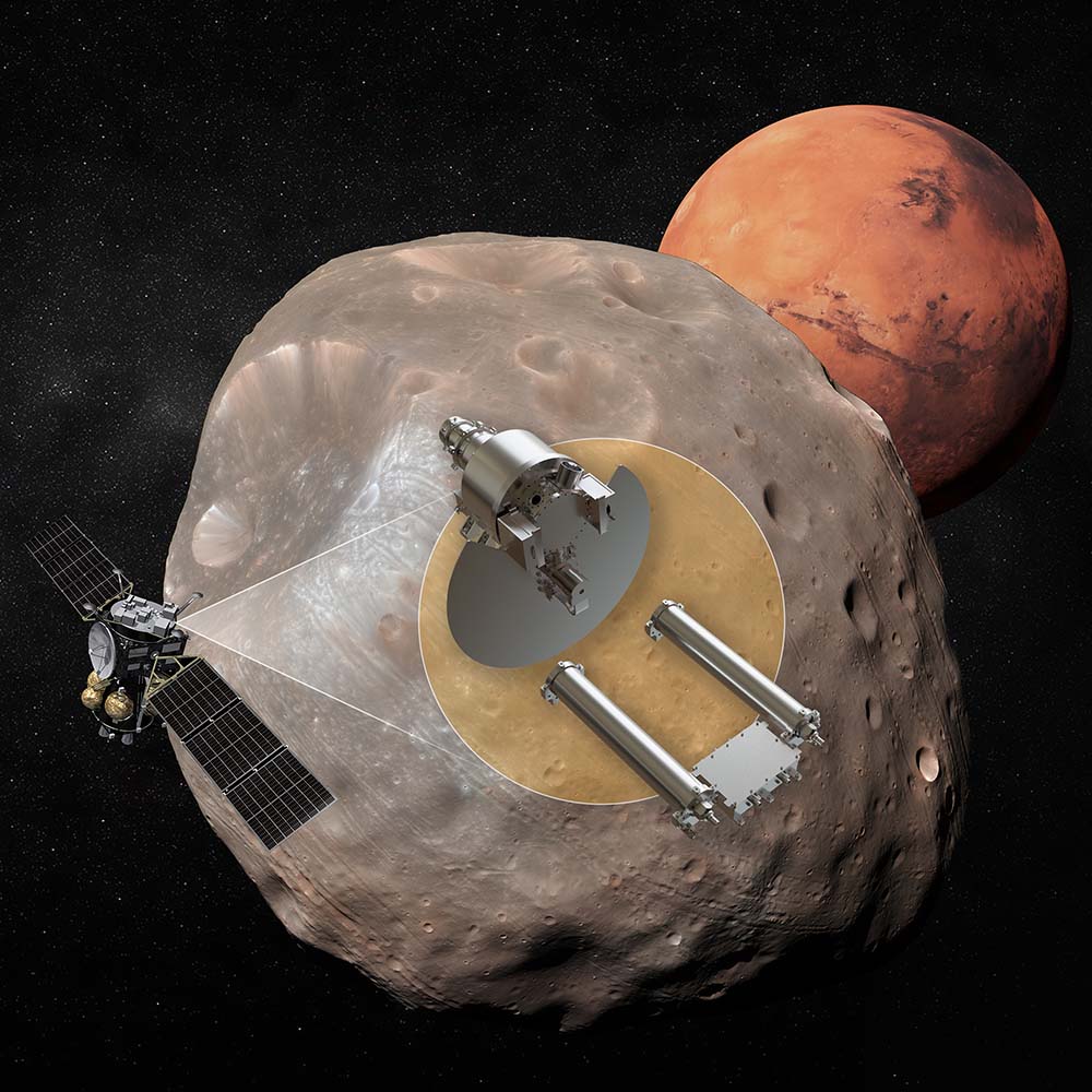 Artist’s concept of the Japan Aerospace Exploration Agency’s MMX mission