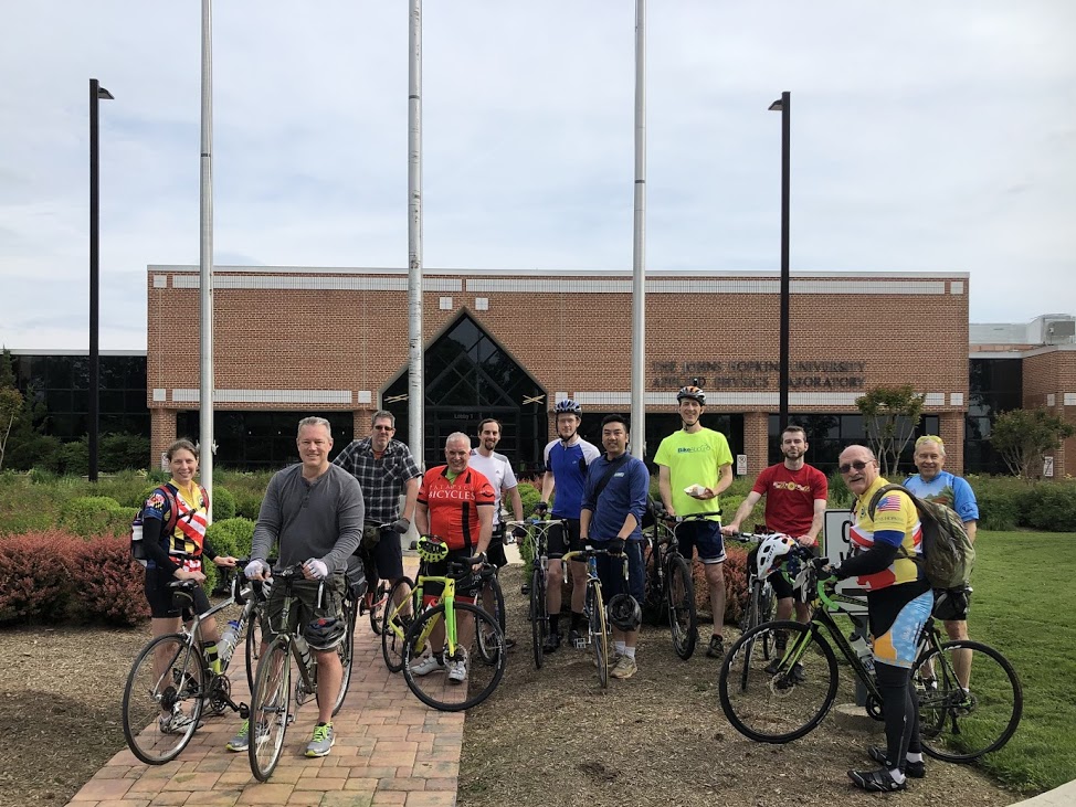 Members of the APL Cycling Club at the 2019 Bike to Work Day event.
