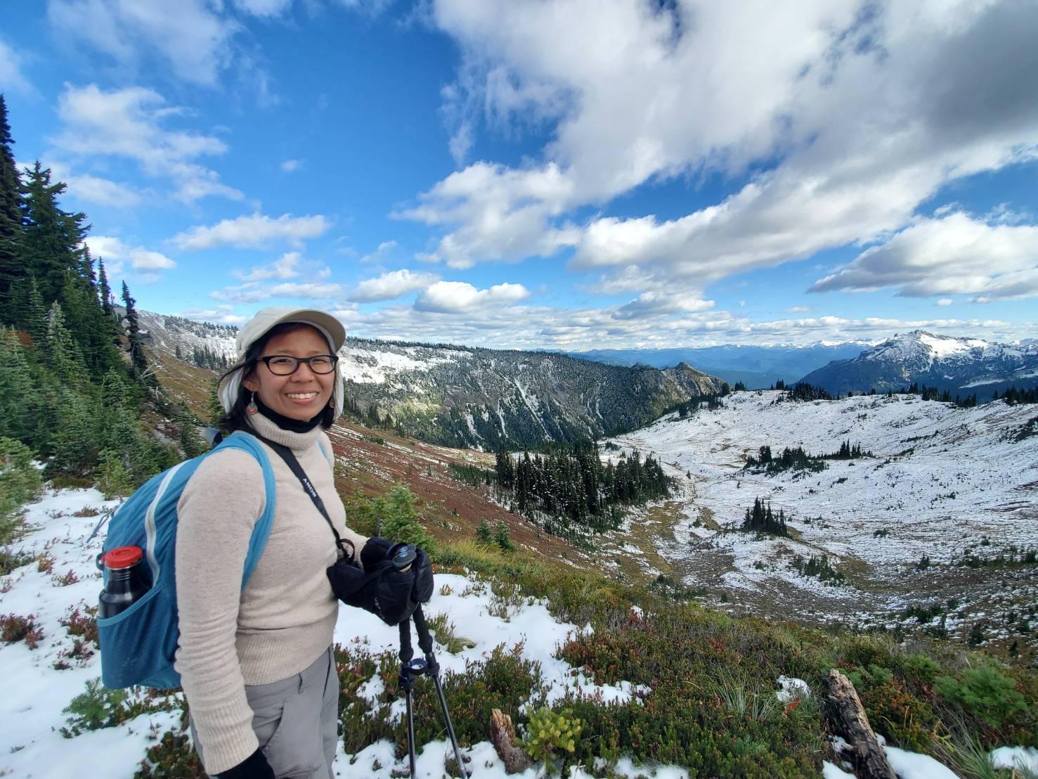 Danielle Chou hikes Mount Rainier National Park, Washington, in 2019. Chou will be embark on another adventure as she begins her AAAS Fellowship with the Department of Energy this fall.  Credit: Danielle Chou
