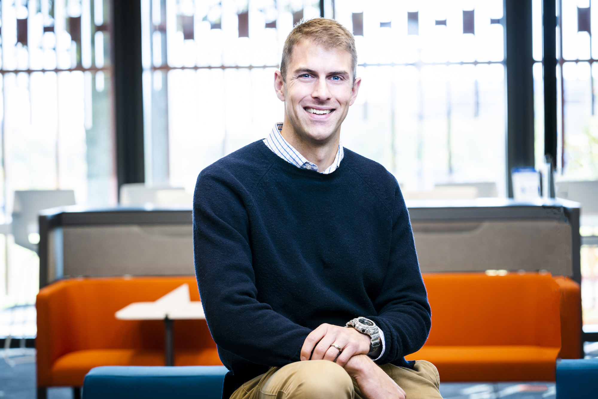 Owen Brooks, a former naval officer, joined the Laboratory in 2019.  Credit: Johns Hopkins APL