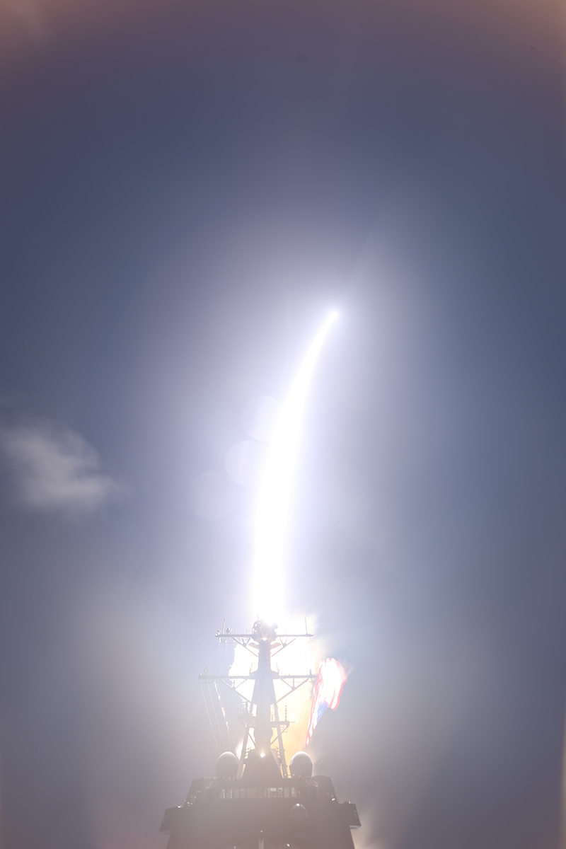 An SM-3 Block IIA is launched from the USS John Finn, an Aegis Ballistic Missile Defense System-equipped destroyer, as part of Flight Test Aegis Weapons System-44 (FTM-44) on Nov. 16.