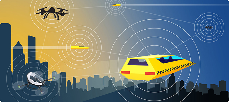 By the FAA’s estimate, more than two million commercial and recreational drones could be sharing airspace by 2024.  Credit: Institute for Assured Autonomy