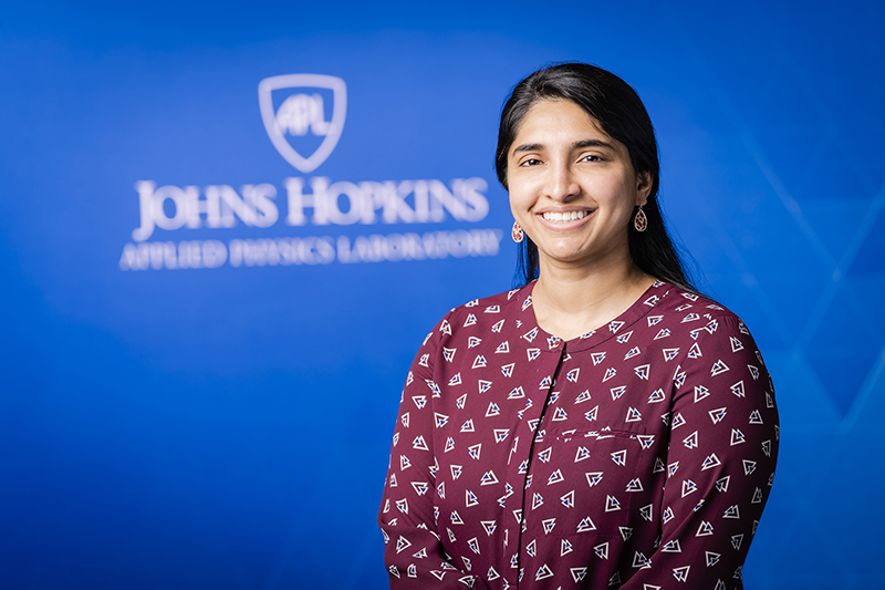 Suman Woolums was honored with a special recognition at the Women of Color STEM Conference.  Credit: Johns Hopkins APL/Craig Weiman
