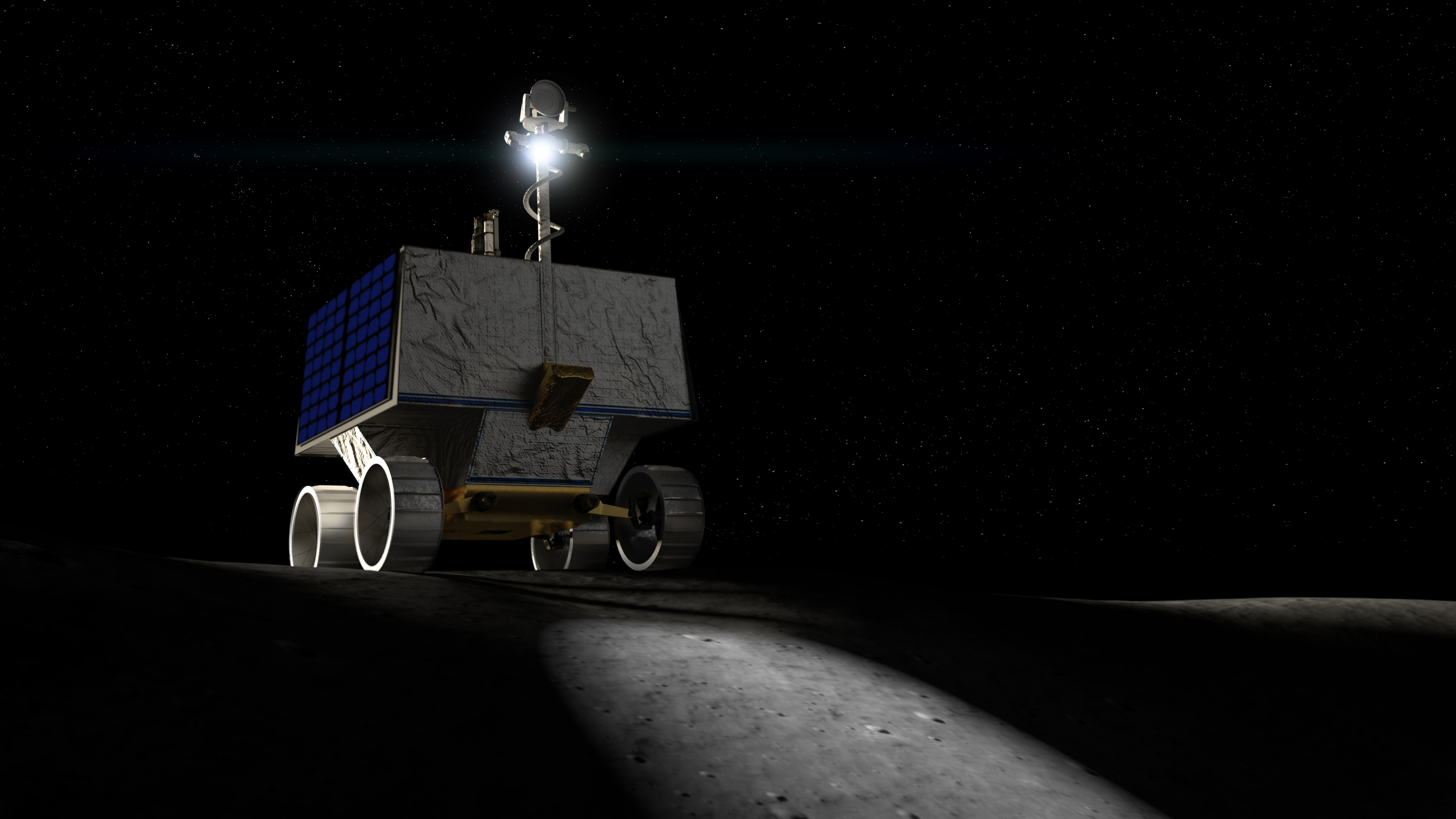 Artist’s illustration of NASA’s Volatiles Investigating Polar Exploration Rover