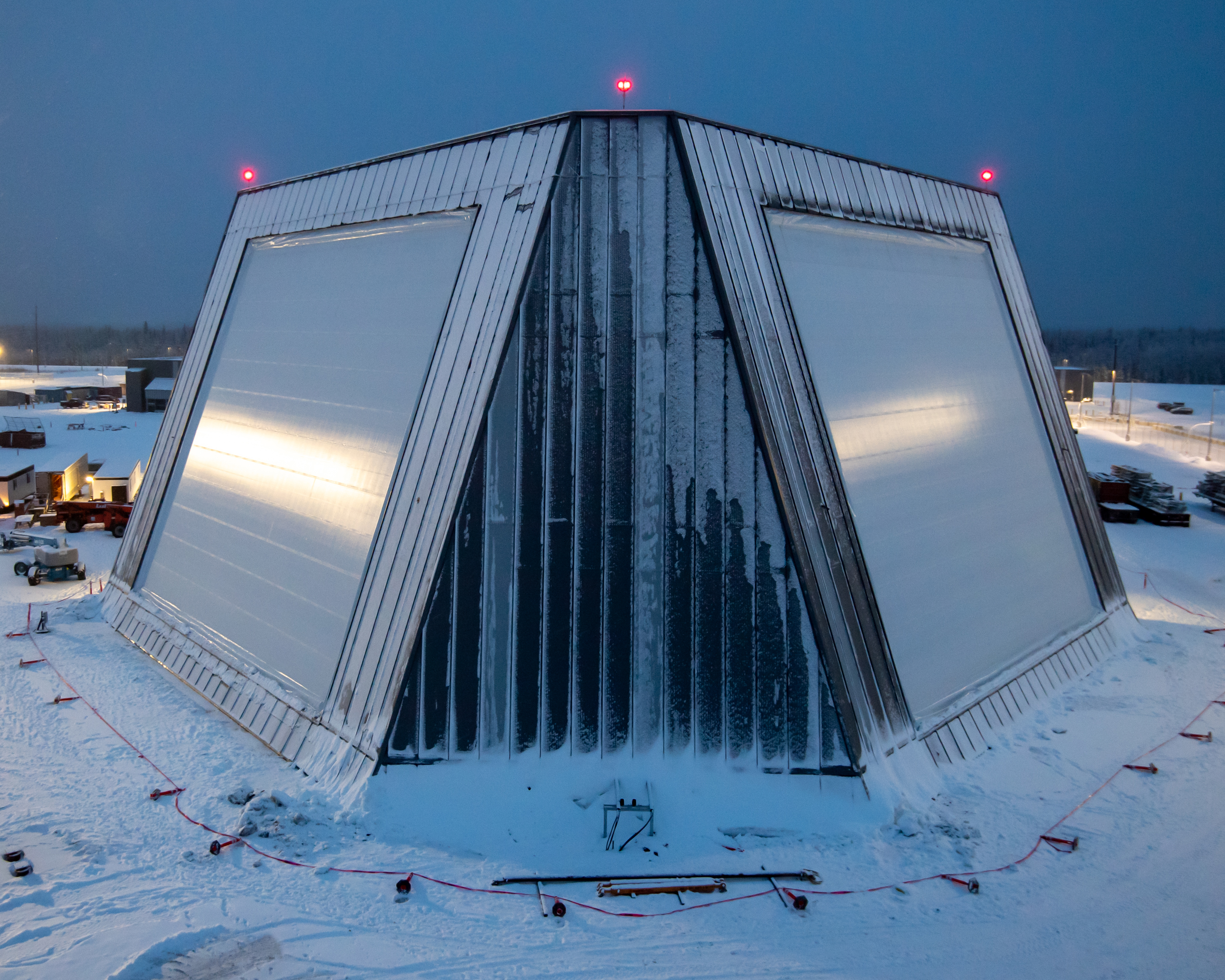 The Long Range Discrimination Radar (LRDR) at Clear Space Force Station in Alaska