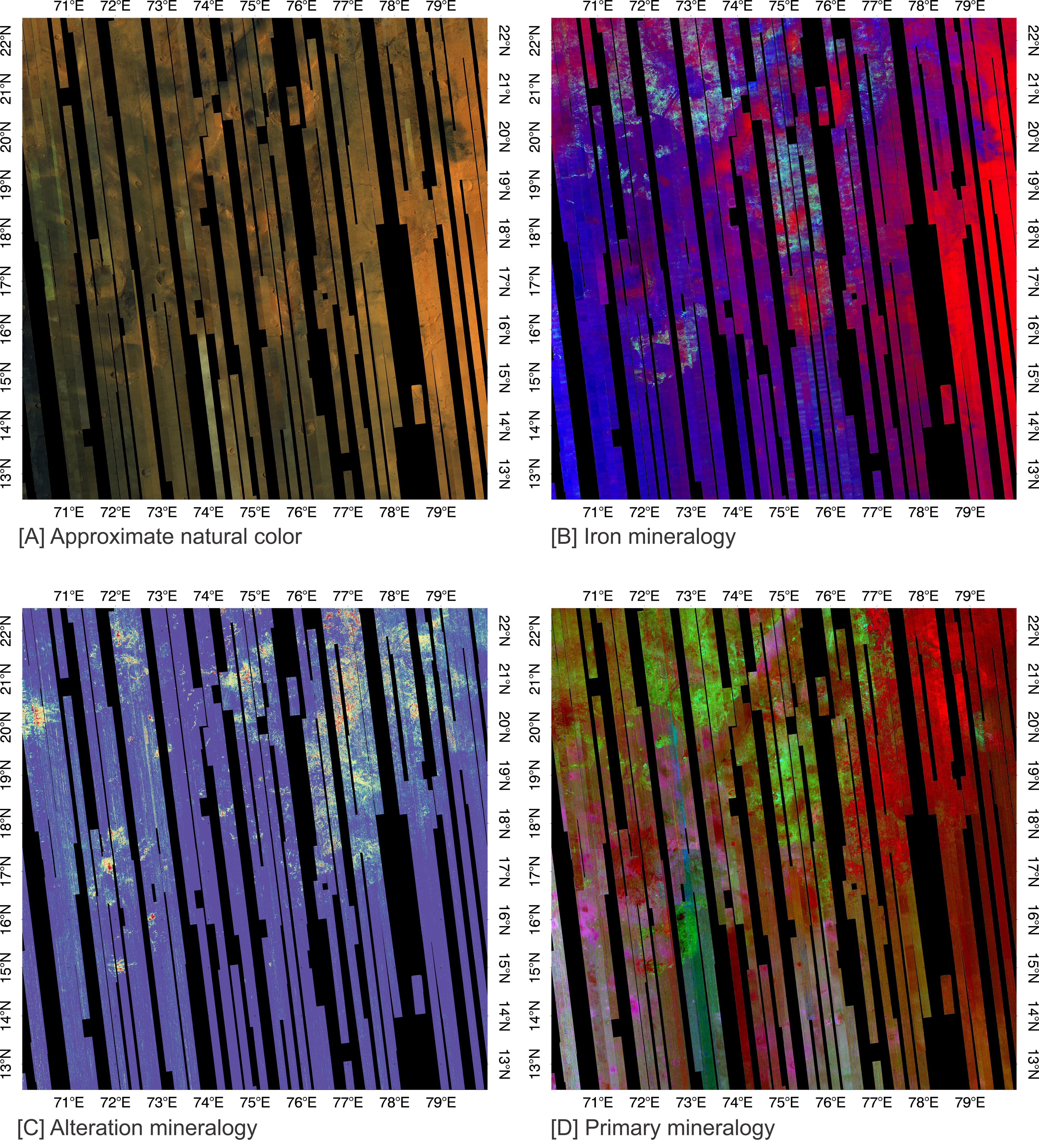 A four-panel montage showing different aspects of the tile mosaic