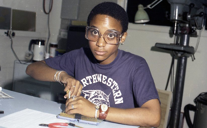 1970s student wearing a Northwestern High tshirt
