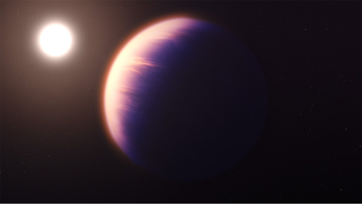 An illustration of what exoplanet WASP-39b could look like