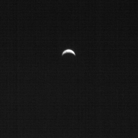 Image of the Earth acquired by LICIACube’s LEIA camera on Sept. 21, 2022.