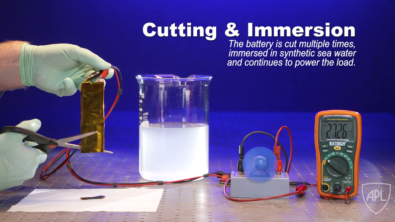 Cuttable, Smashable, Submersible: Breakthrough Li-ion Battery Technology from APL, UMD &amp; ARL