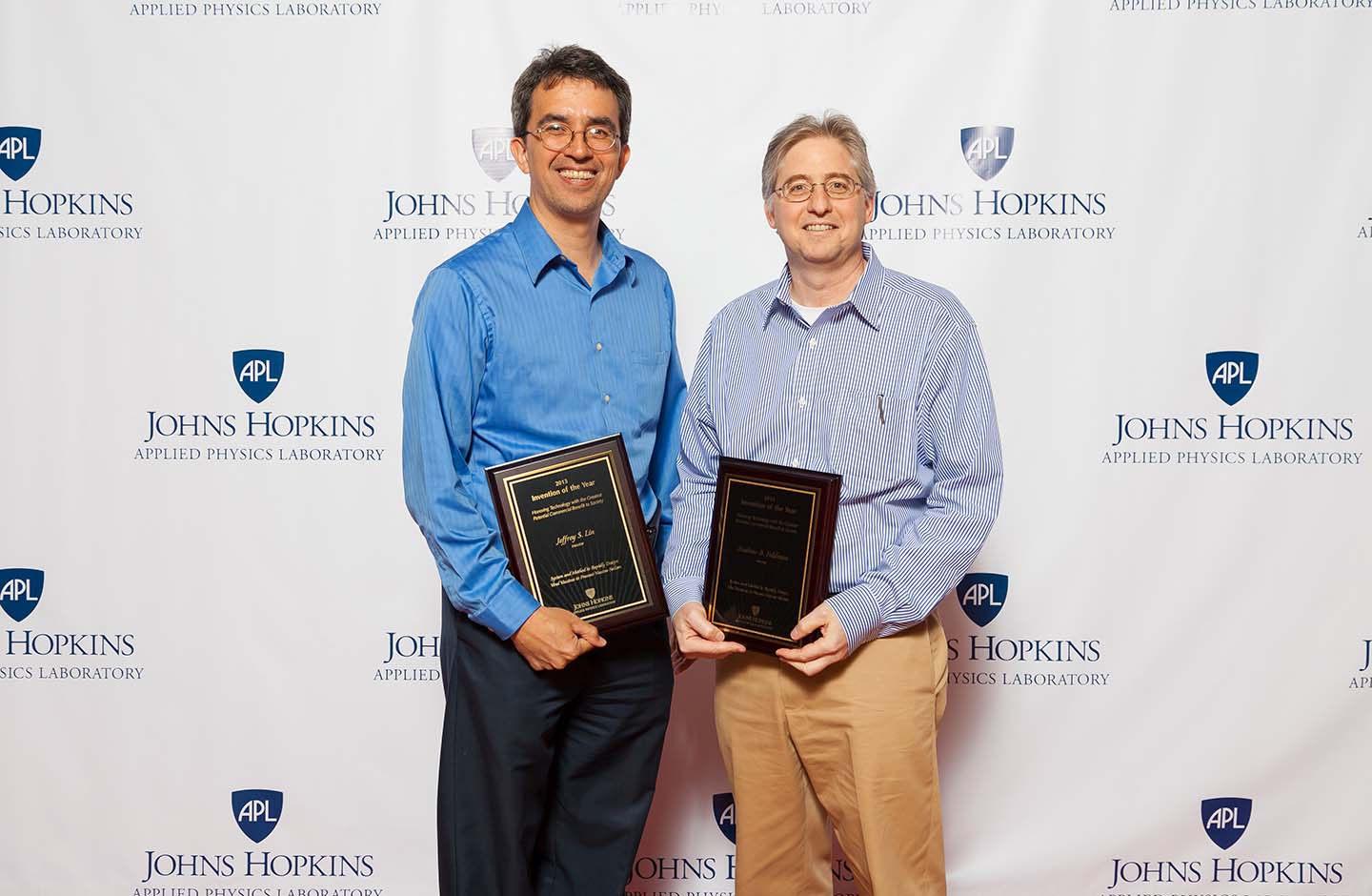 Pictured, from left to right, are Jeffrey Lin and Andrew Feldman.