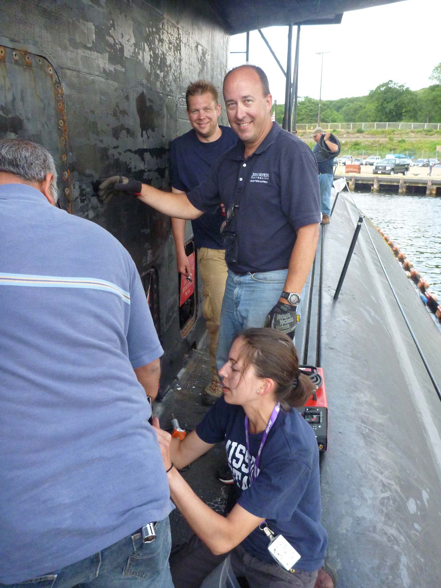 Members of the Pelagos team from the U.S. Navy and Johns Hopkins APL