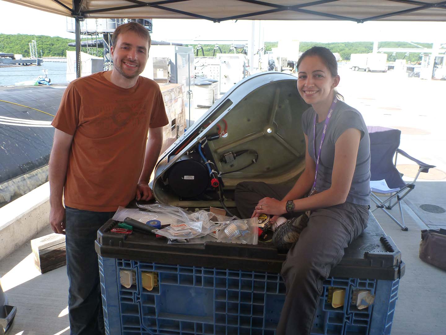 Two members of the Johns Hopkins APL Pelagos team