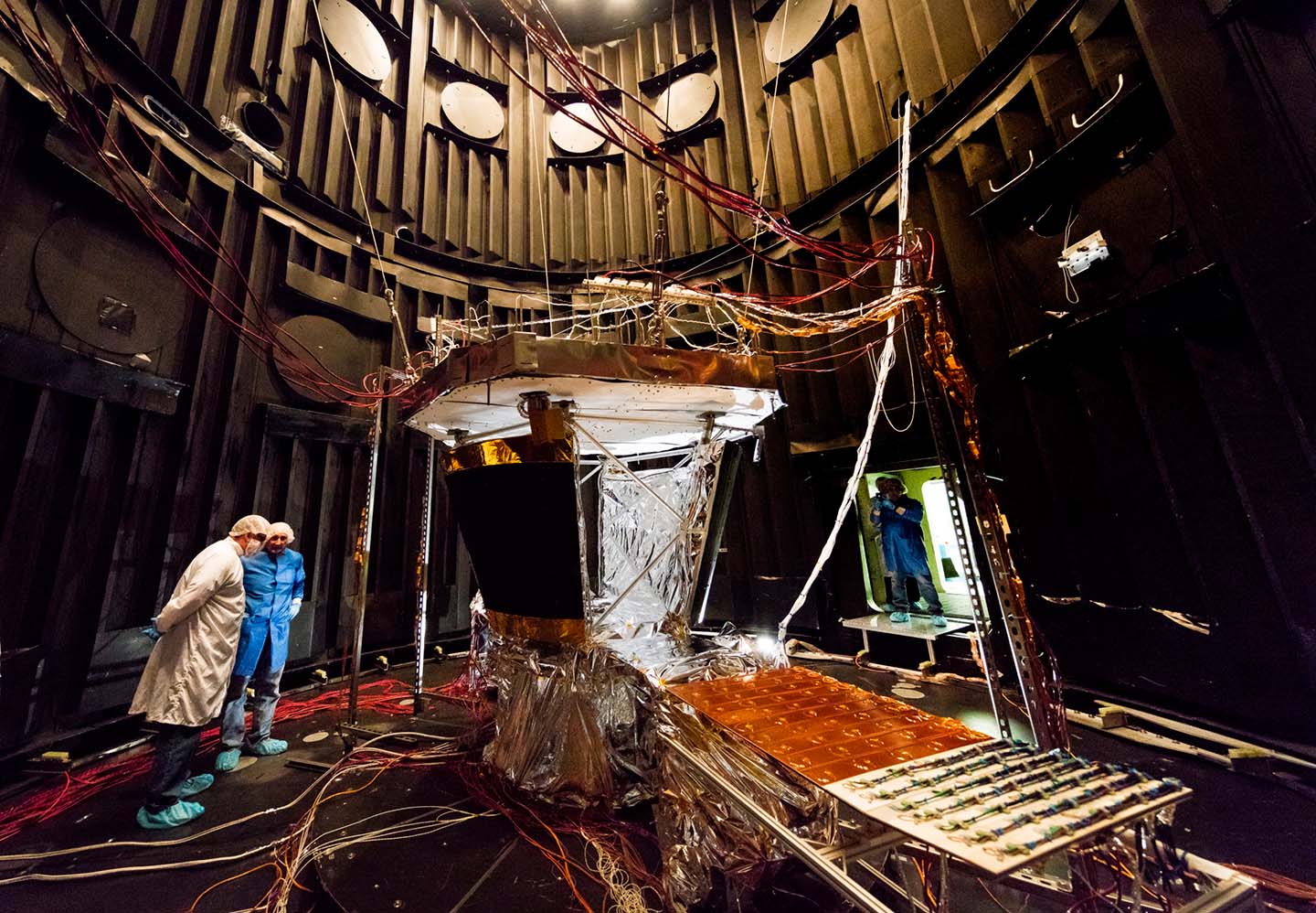 The solar array cooling system for the Parker Solar Probe spacecraft undergoes thermal testing
