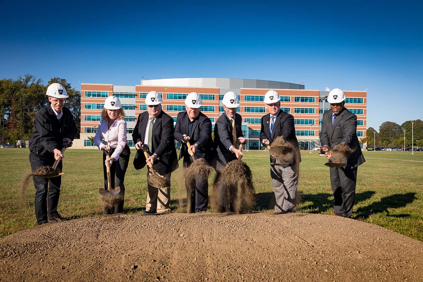 Breaking ground for a new building at Johns Hopkins APL