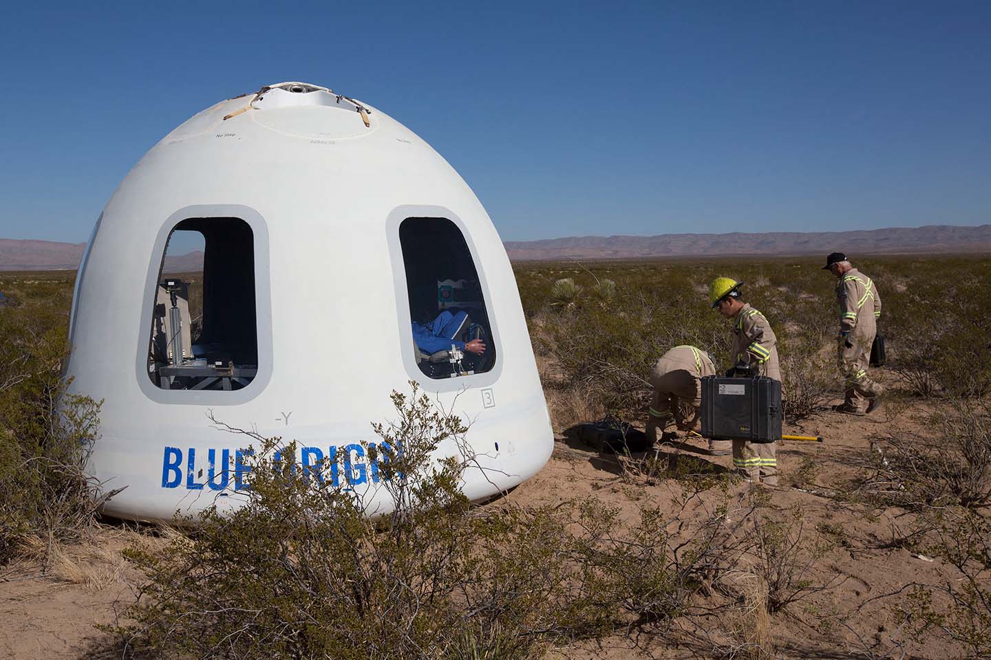 The Blue Origin New Shepard capsule