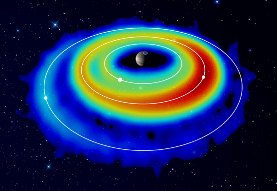 The newly selected JENI camera employs a special technique to obtain images of the plasma and gas that is believed to originate from icy Europa and active Io as shown in this simulation