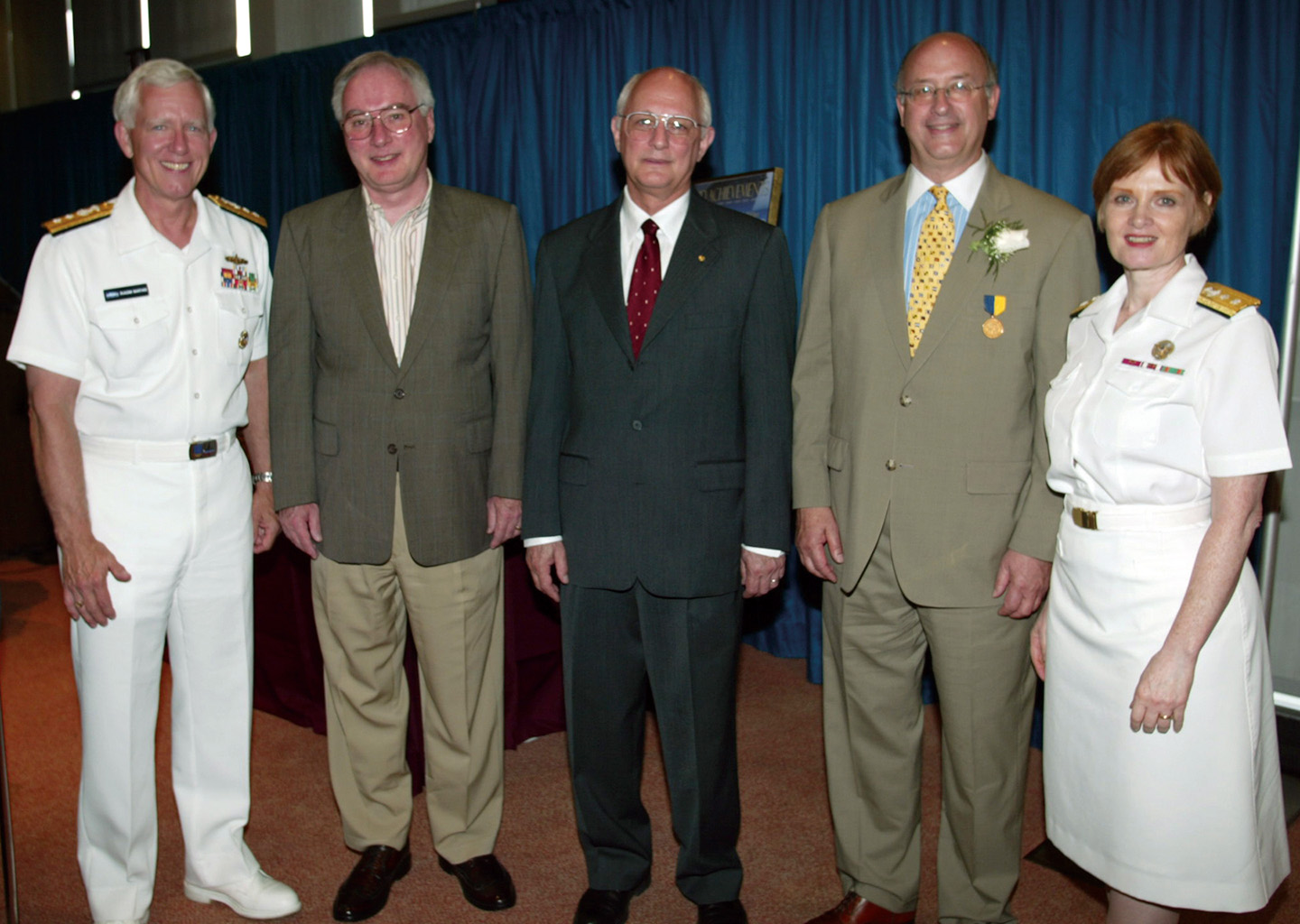 Three in center, from left: Edward Lee, William Zinger and Richard Constantine