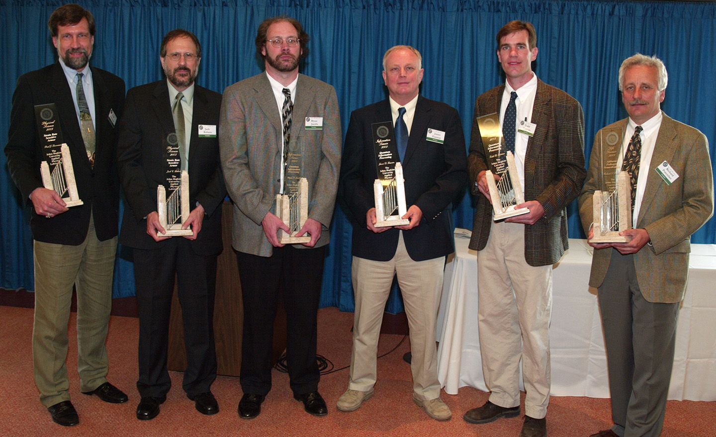 (from left) Paul Biermann, Jack Roberts, Bryan Jacobs, James Franson, Todd Pitman and Richard Potember