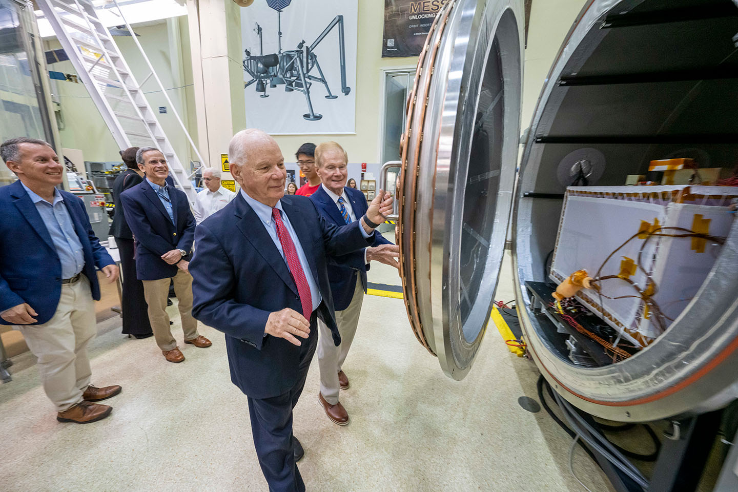 NASA Administrator Bill Nelson and Senator Ben Cardin toured Johns Hopkins APL