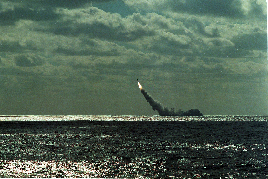 The Trident II, the sixth generation of the Navy’s Fleet Ballistic Missile Program, completes a successful series of test launches from both land pads and submerged platforms