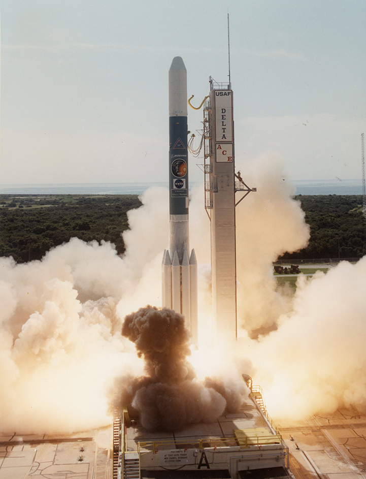 ACE spacecraft roars from launchpad 17a at Cape Canaveral Air Station