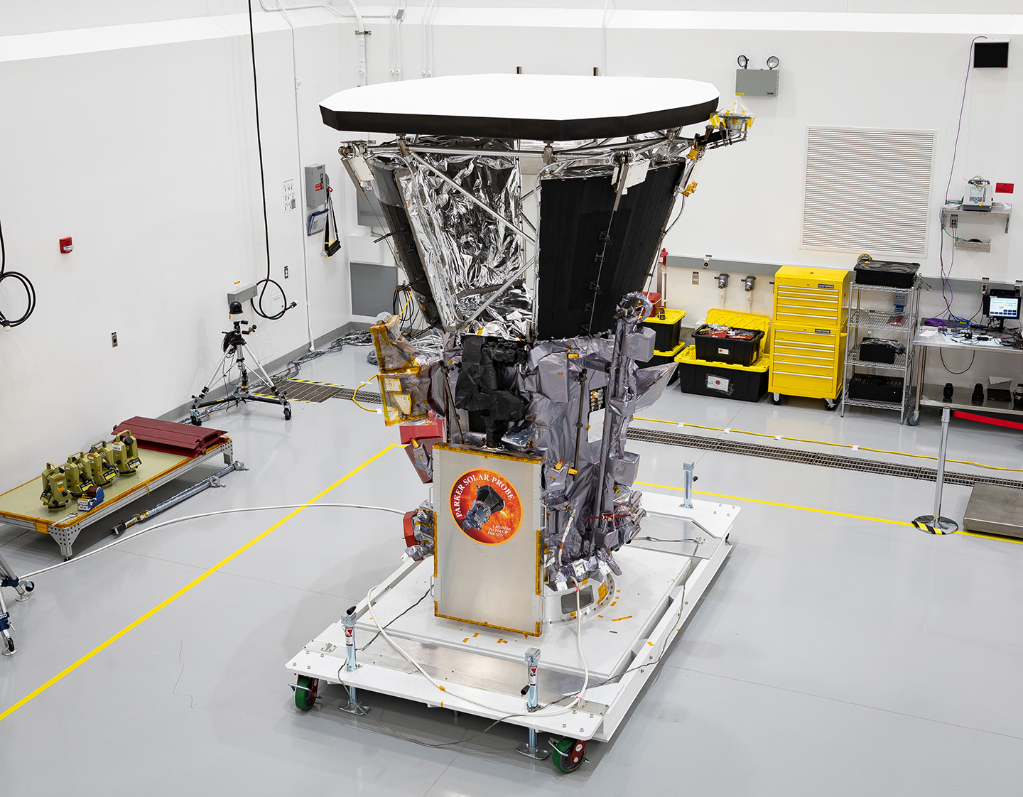 Parker Solar Probe shown during launch preparations