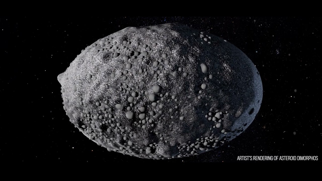 Artist&#039;s rendering of asteroid Dimorphos