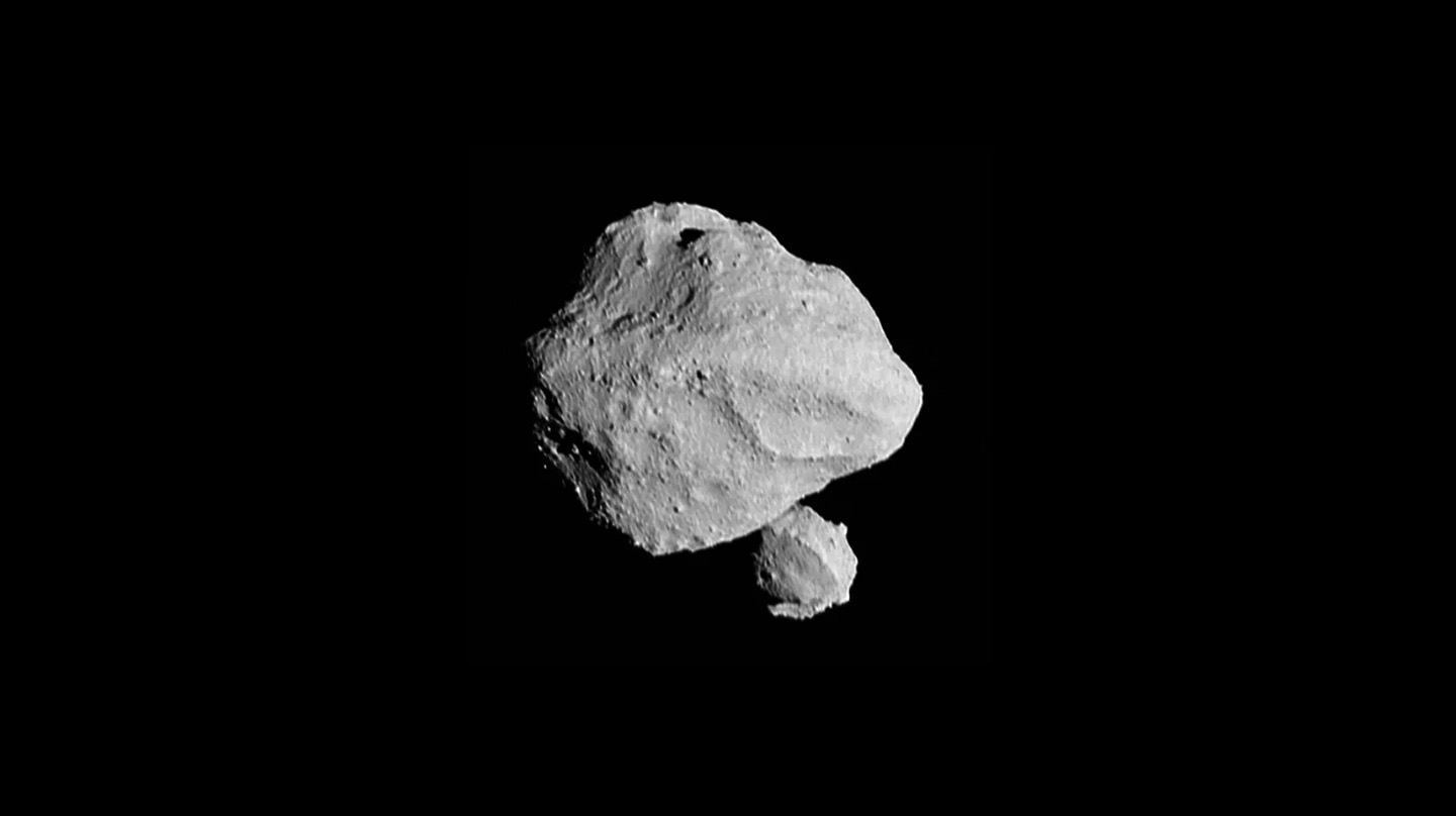 The asteroid Dinkinesh and its unexpected small satellite, as captured by the Lucy Long-Range Reconnaissance Imager (L’LORRI)