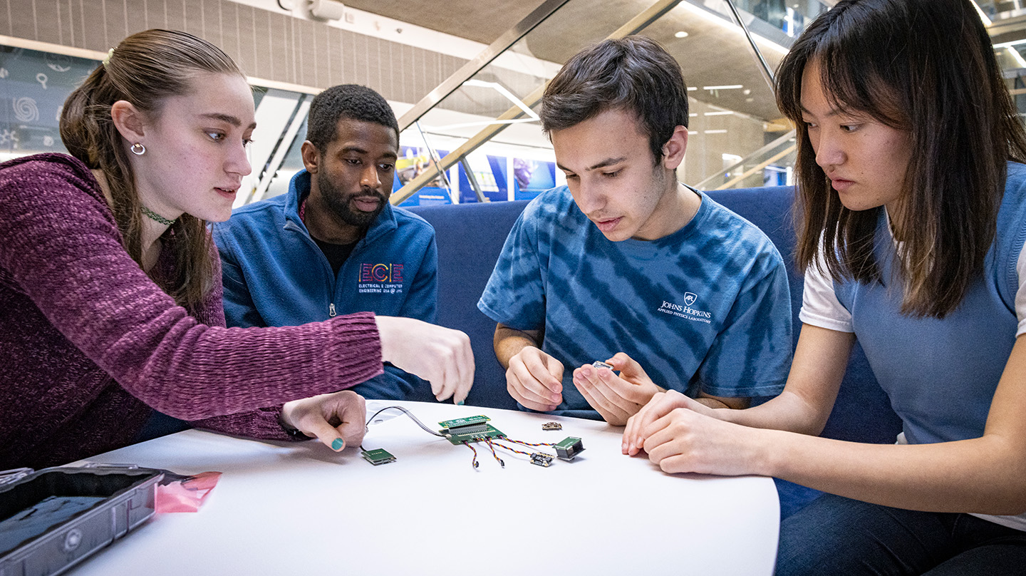 High school students assemble the EZIE-Mag kit