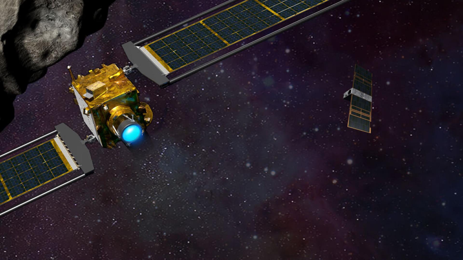 DART prototype image in space