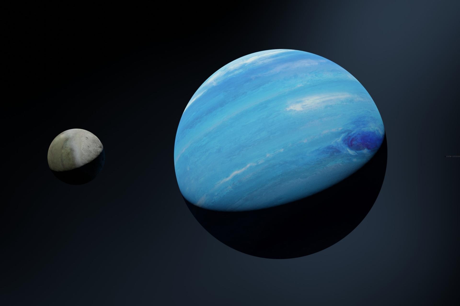 Ice Giant Planet Rendering