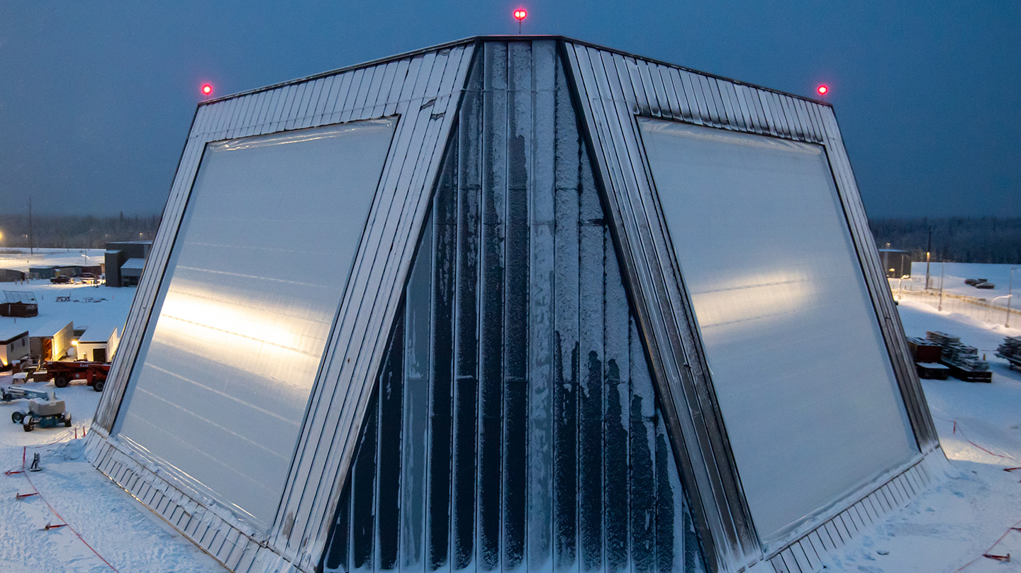 The Long Range Discrimination Radar (LRDR) at Clear Space Force Station, Alaska