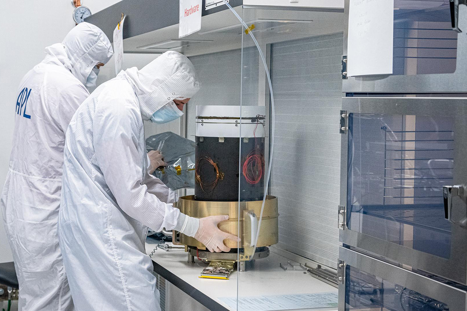 DRACO technicians working in a lab