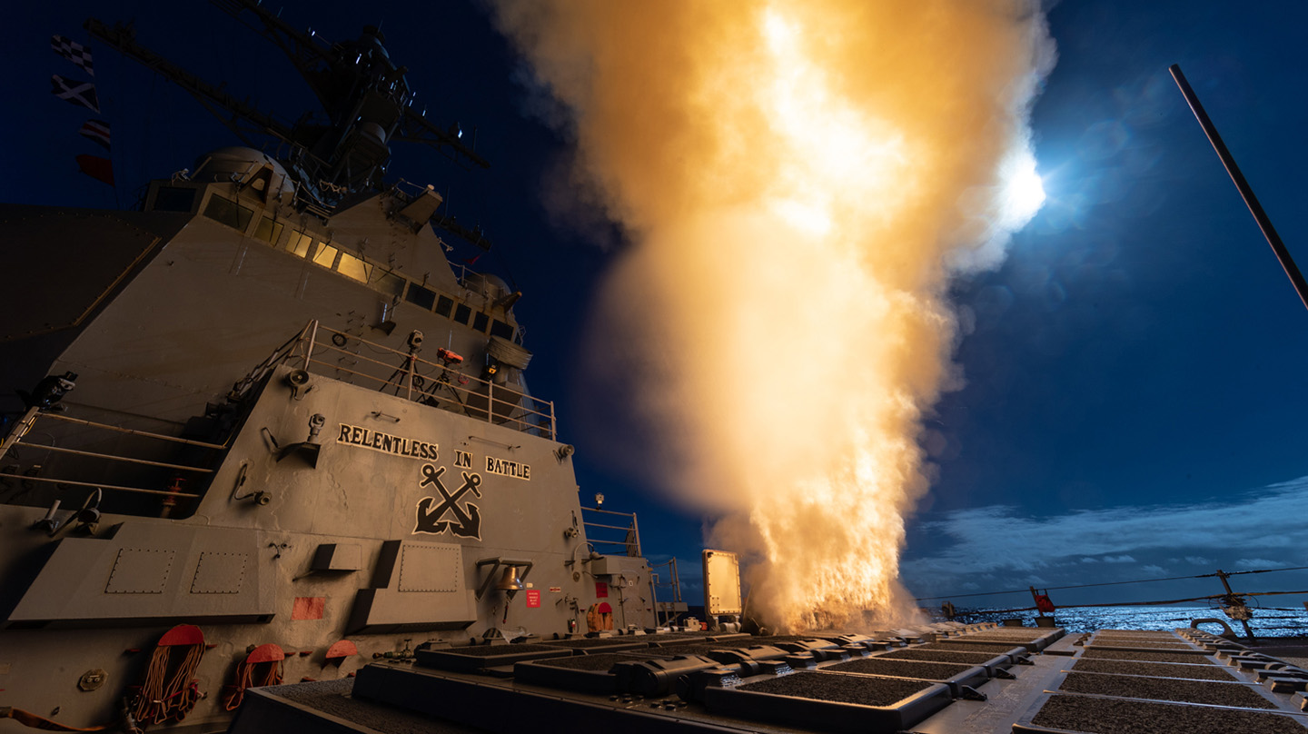 A Standard Missile-3 Block IIA is launched from the USS McCampbell off the coast of the Pacific Missile Range Facility in Hawaii during FTX-23. (Credit: MDA/U.S. Navy)