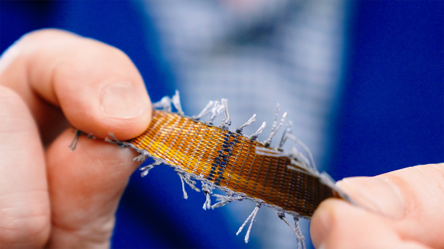 Battery- and solar-powered fibers could be woven directly into fabric to harvest and store electrical energy right from the textile.