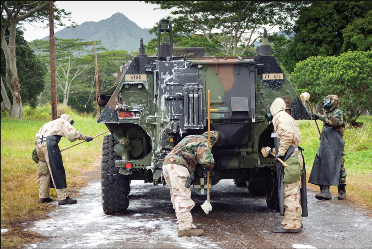 Photo from a decontamination training exercise