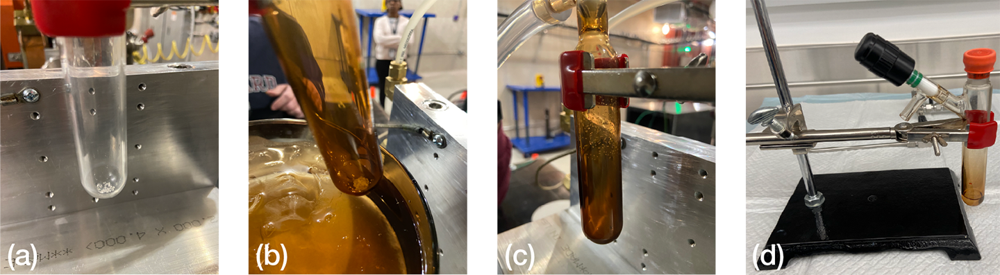 The XeF2-containing reaction tube. 