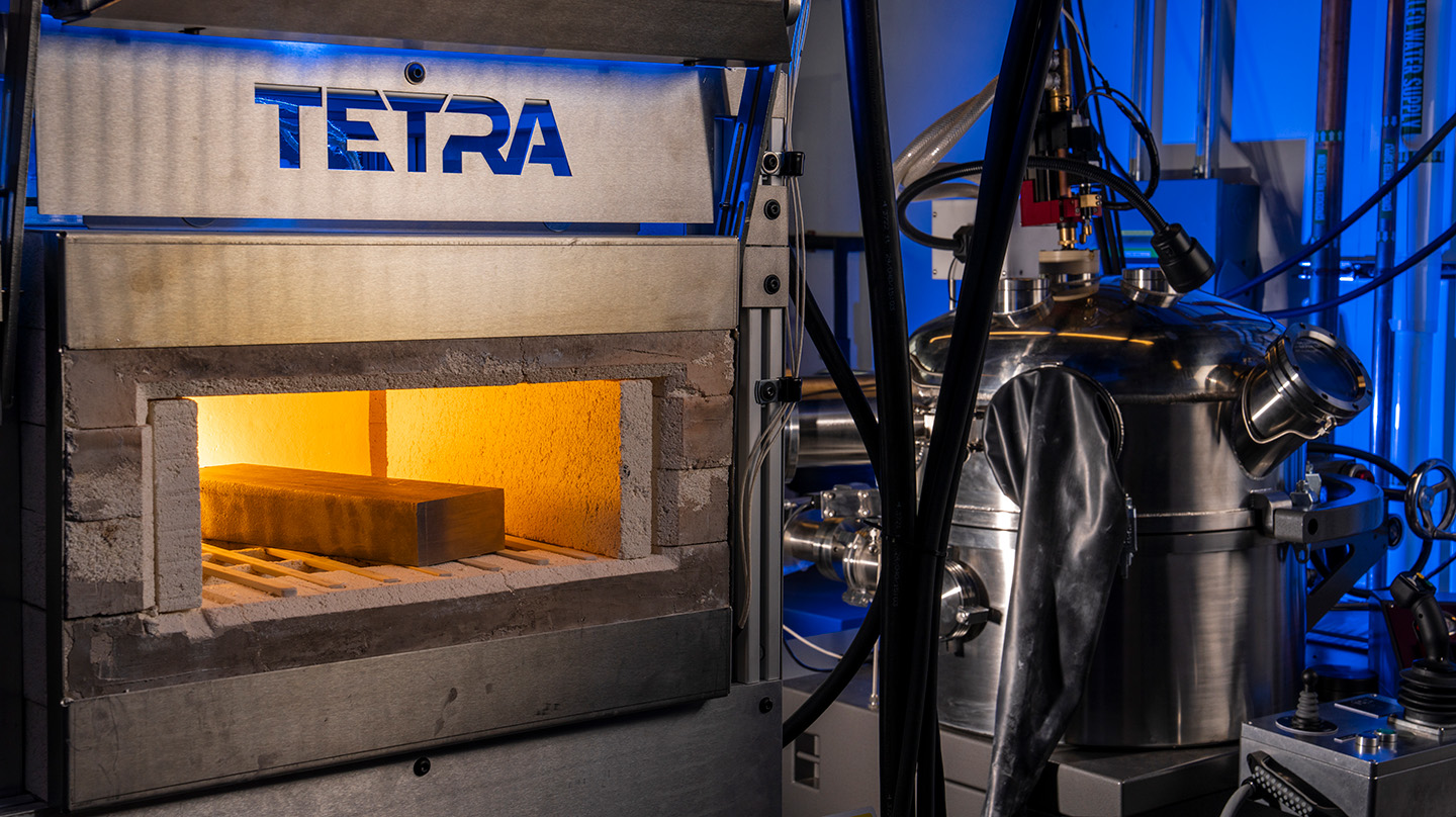 Furnace in APL's TETRA facility (Credit: Johns Hopkins APL)