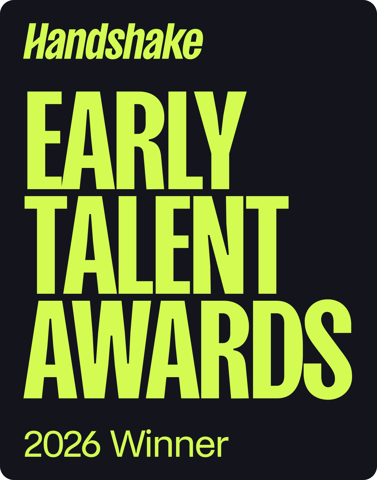Handshake Early Talent Awards 2026 Winner