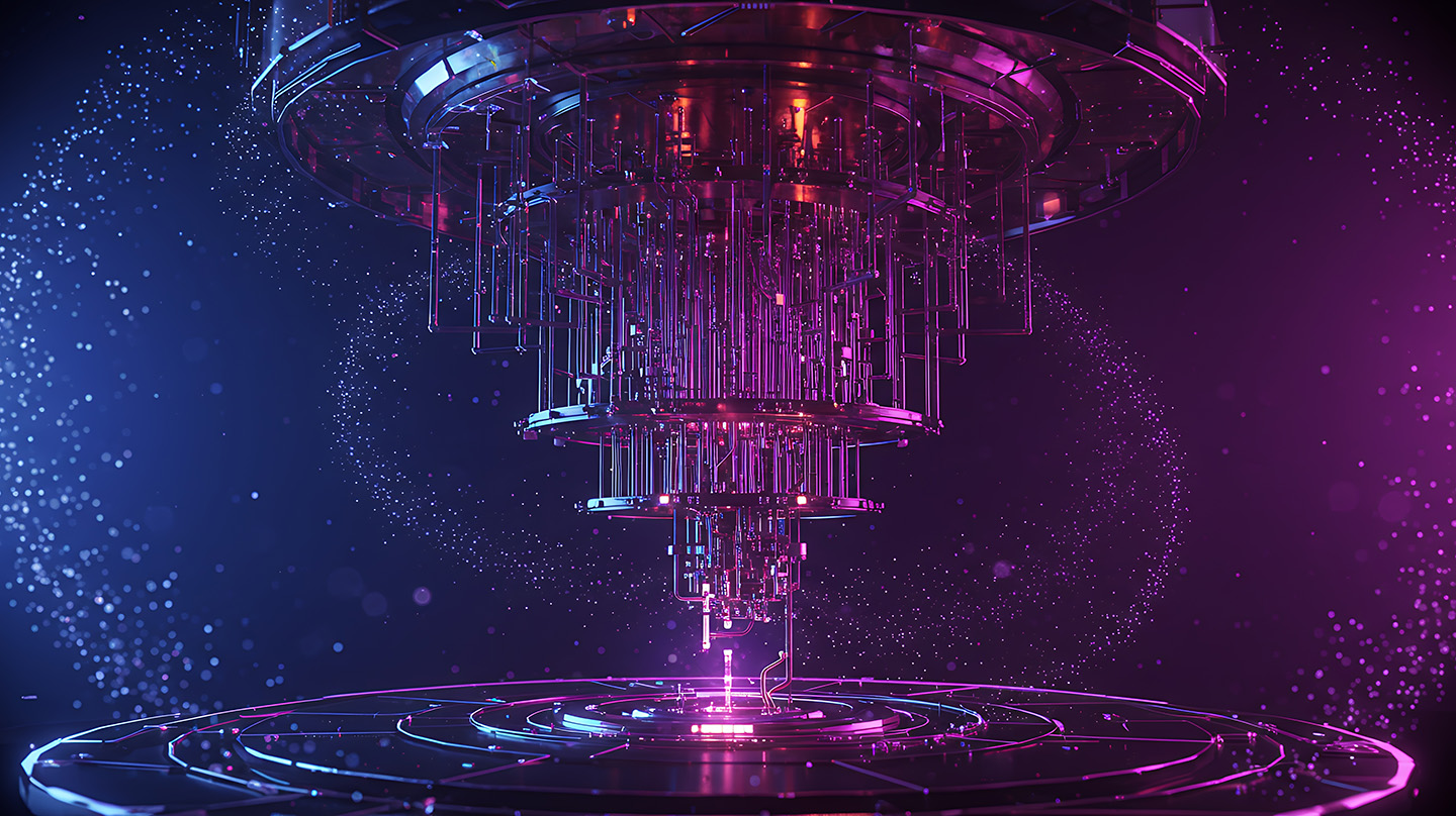 Graphic representation of a quantum computer