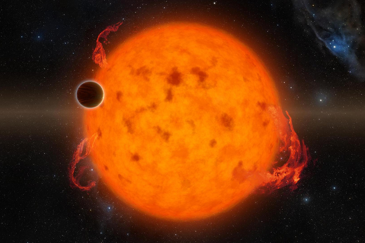 K2-33b, shown in this illustration, is one of the youngest exoplanets detected to date using NASA Kepler Space Telescope. (Credit: JPL/NASA)
